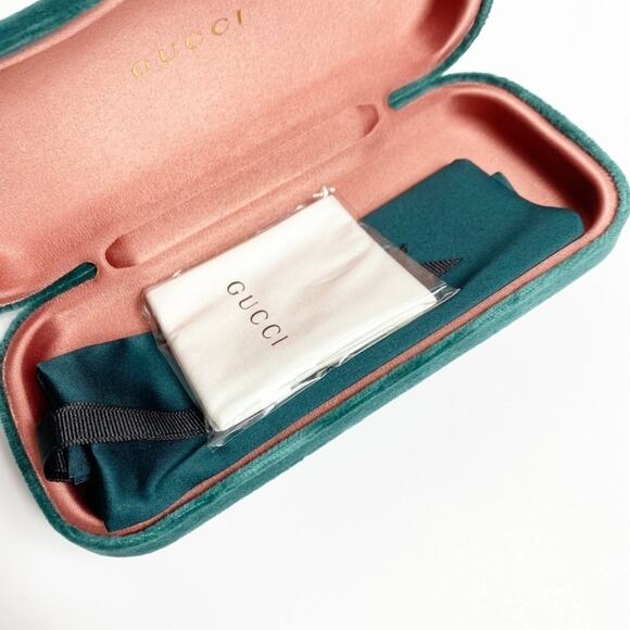GUCCI 52mm Round Women Rouge Green Red Unisex Sunglasses With Case